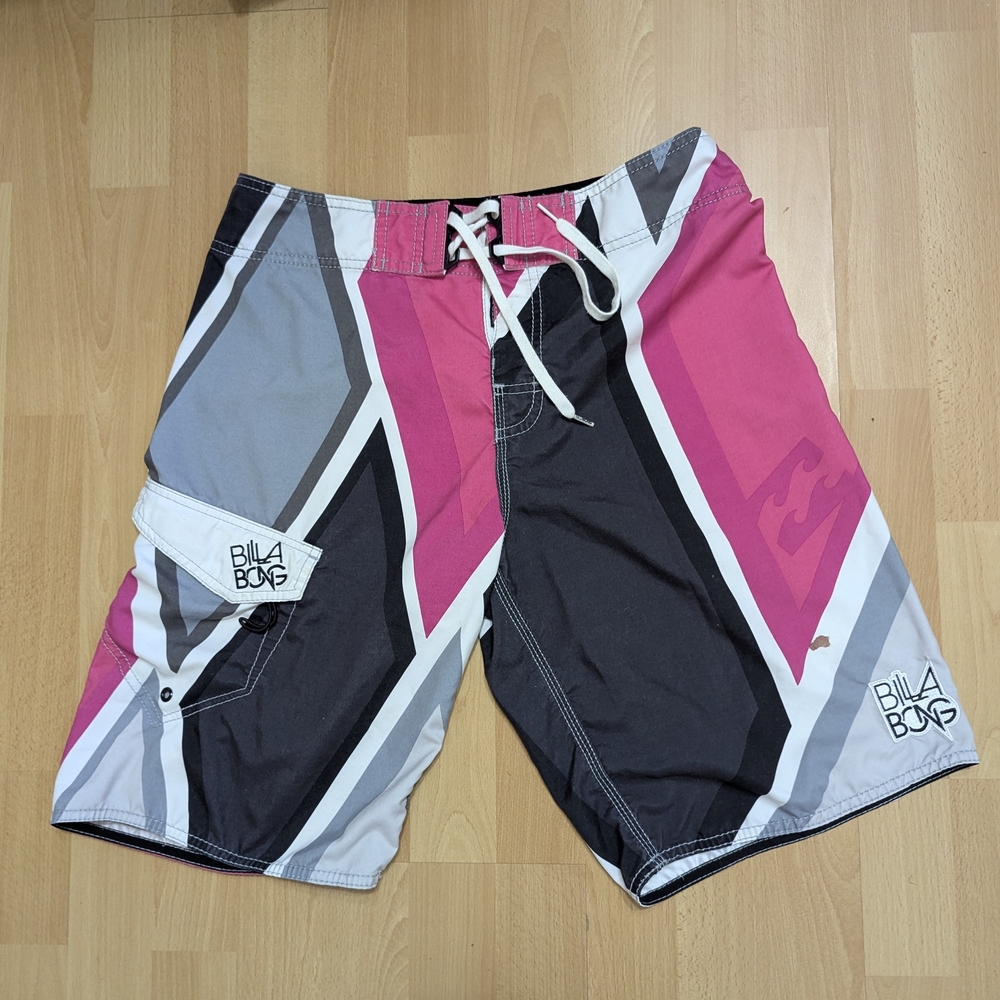 Billabong Men's Pink and Gray Hybrid Shorts